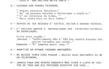 1989 - Apostila - Curso “Marketing Básico” - Negociação e vendas