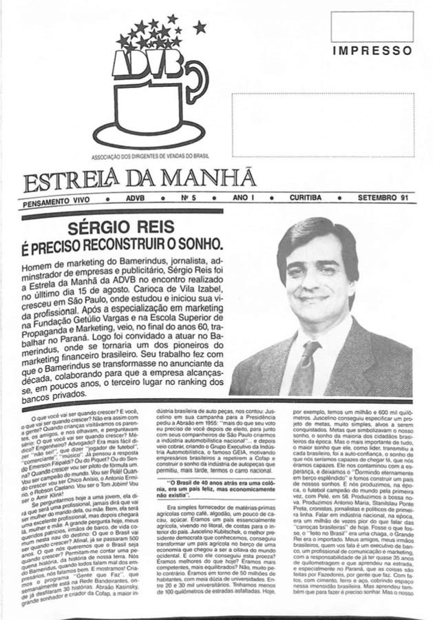 1991 - Jornal Estrela da Manhã - Sergio Reis