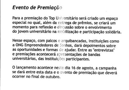 2004 - Top Universitário- - material apresentação