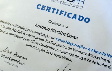 2017 - Curso de Negociação - ADVB Maringá - Certificado
