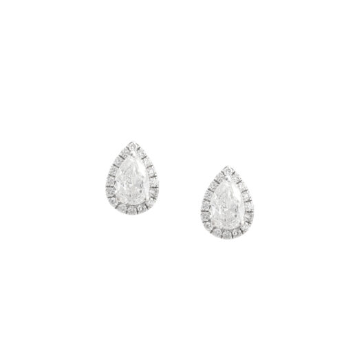 Brinco Ouro Branco Diamantes Gotas 2,49 Quilates