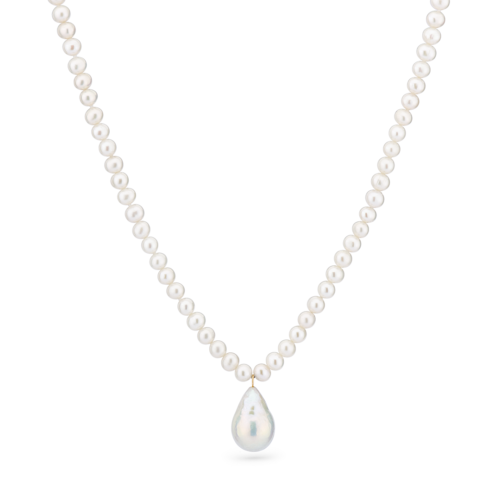 Colar Ouro Amarelo, Pérolas e Pérola Barroca