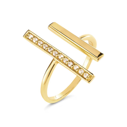Anel ouro amarelo diamantes