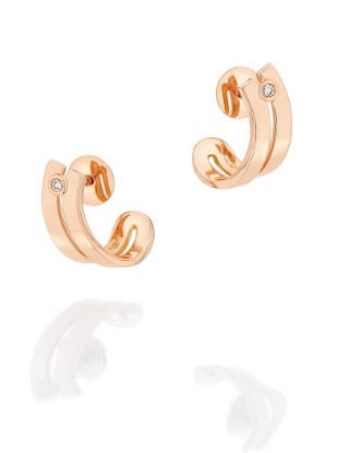 Brinco ouro rosé e diamantes