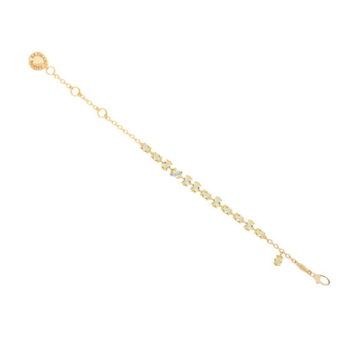 Pulseira Ouro Amarelo com Citrinos e Diamantes