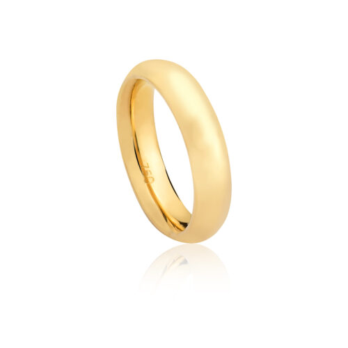 Aliança Ouro Amarelo 5mm Tradicional com Tecnologia Alemã